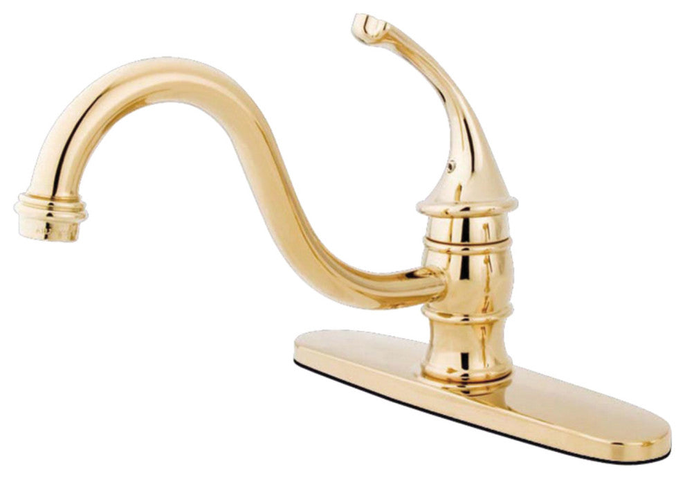 Kingston Brass Single-Handle Kitchen Faucet, Polished Brass