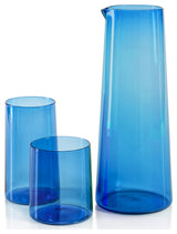Lorient Glass Pitcher, Light Cobalt Blue