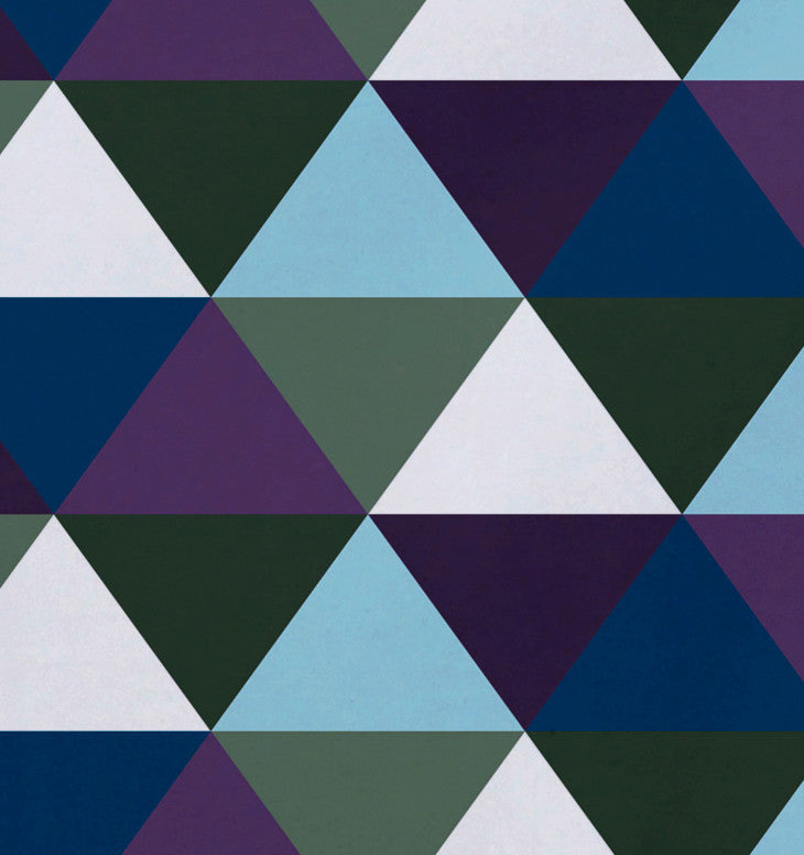 Triangles! Geometric Print Placement, Larkspur, Set of 4