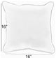 Sorra Home Maven Capri Knife Edge Pillow, Set of 2, 16"x16"x6"