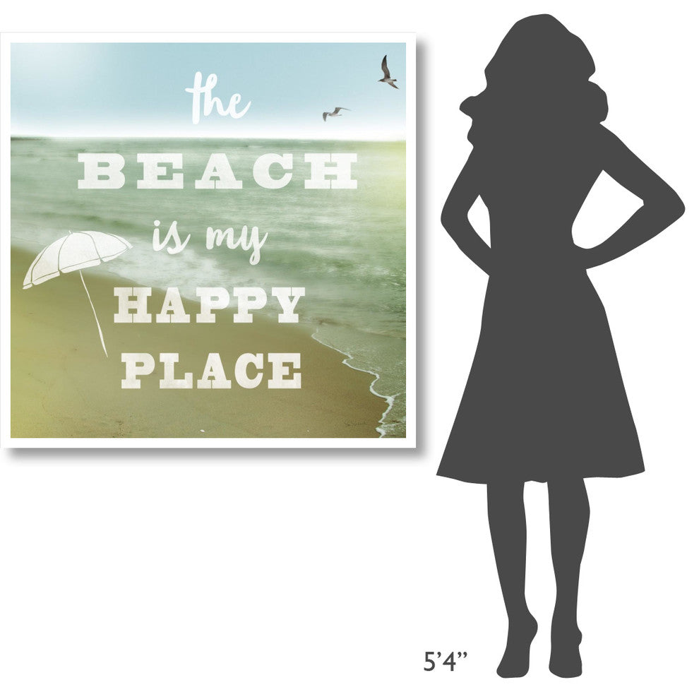 "Happy Beach" Digital Paper Print by Sue Schlabach, 42"x42"