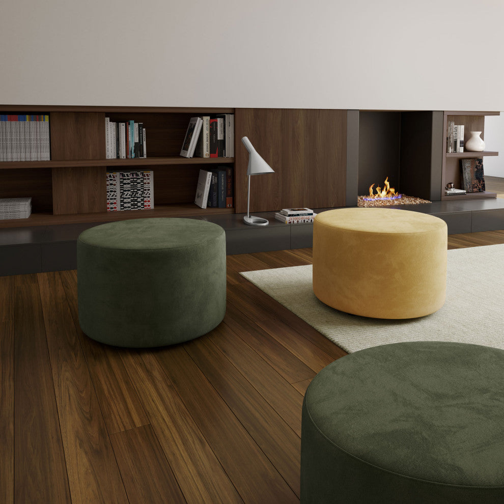 Hester Ottoman, Gold Velvet