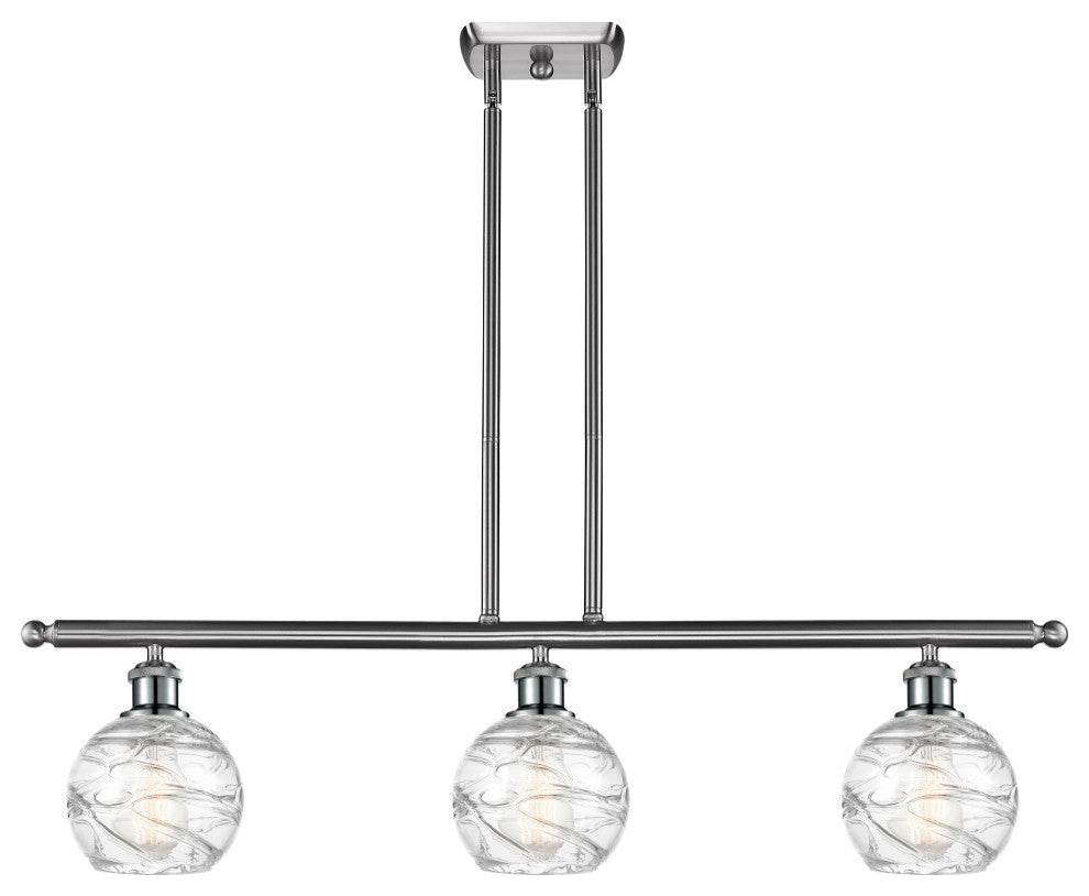 INNOVATIONS LIGHTING 516-3I-SN-G1213-6-LED Small Deco Swirl 3 Light Island Light