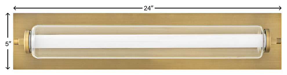 Hinkley Lucien Large Led Vanity, Lacquered Brass