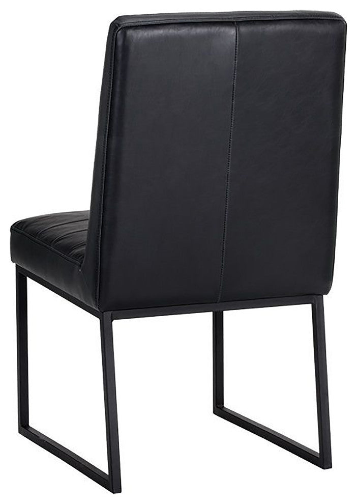 Spyros Dining Chair, Coal Black, Set of 2