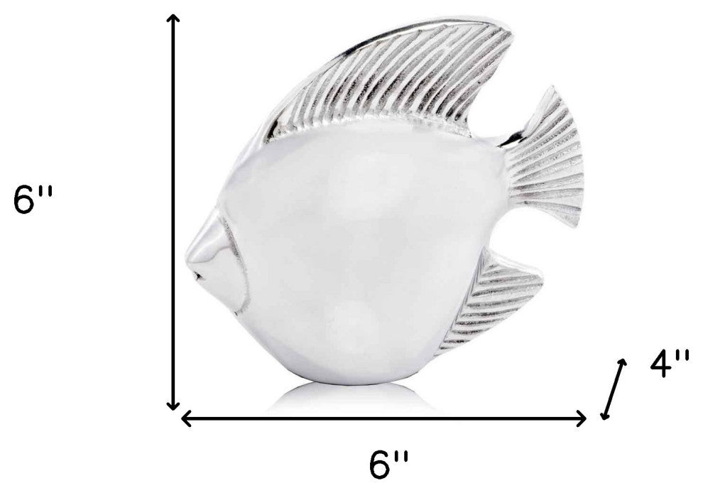 6" Silver Buffed Aluminum Tabletop Sculpture