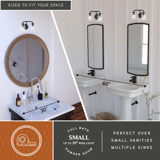 Toledo 2 Light Vanity Matte Black