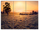 Field of Dreams Panorama, Landscape Triptych Canvas Art Print, 36x28, 3 Panels