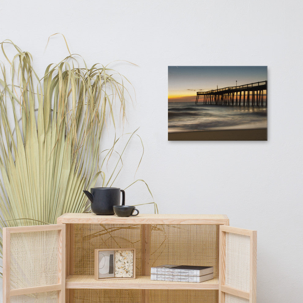 Motion of the Ocean Coastal Landscape Photo Canvas Wall Art Print, 18" X 24"