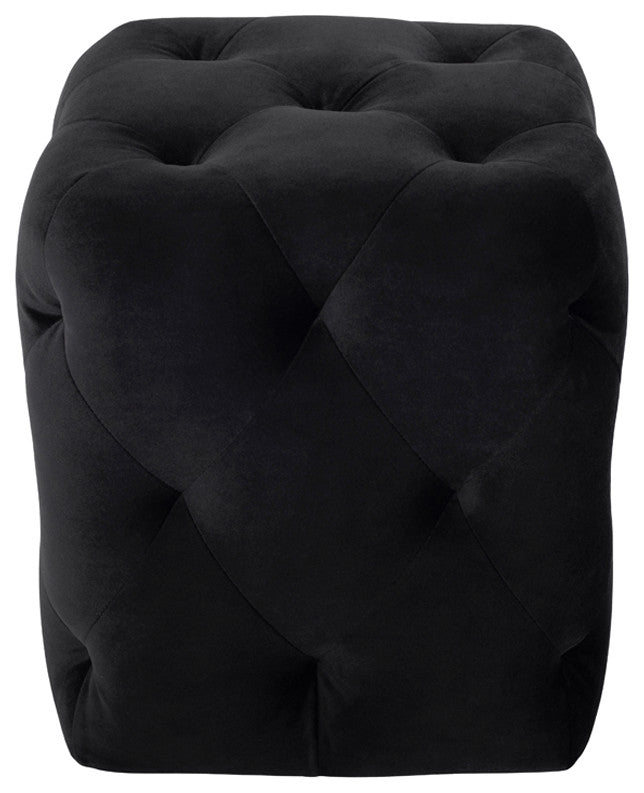 Tufty Black Fabric Sofa Ottoman, HGSC427