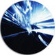 3D Abstract Art Blue Black, Abstract Digital Art Disc Metal Art, 23"