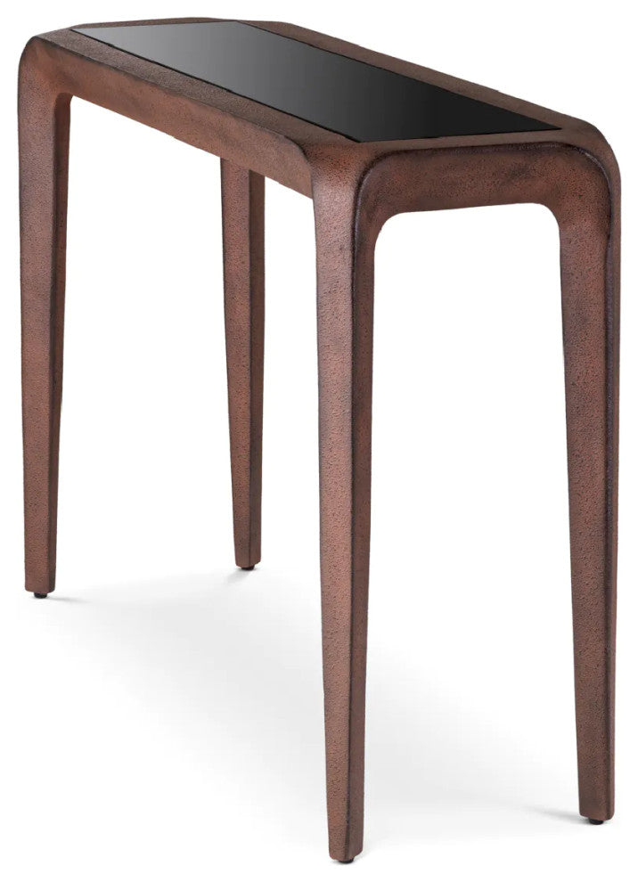Oxidized Aluminum Console Table, Eichholtz Quentin