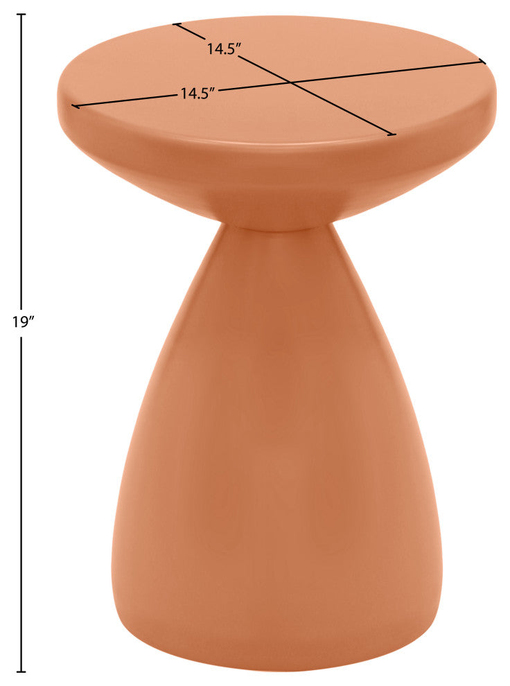 Anika Iron End / Side Table, Salmon