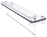 Pacific Grove 22" Dotted Glass Shelf and Towel Bar, Polished Chrome