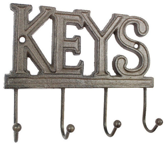 Cast Iron Keys Hooks 8"