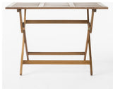 GDF Studio St. Nevis Outdoor Acacia Wood Foldable Dining Table, Natural