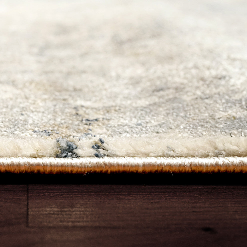 Castilla Cream And Gray Area Rug, 6.7'x9.6'