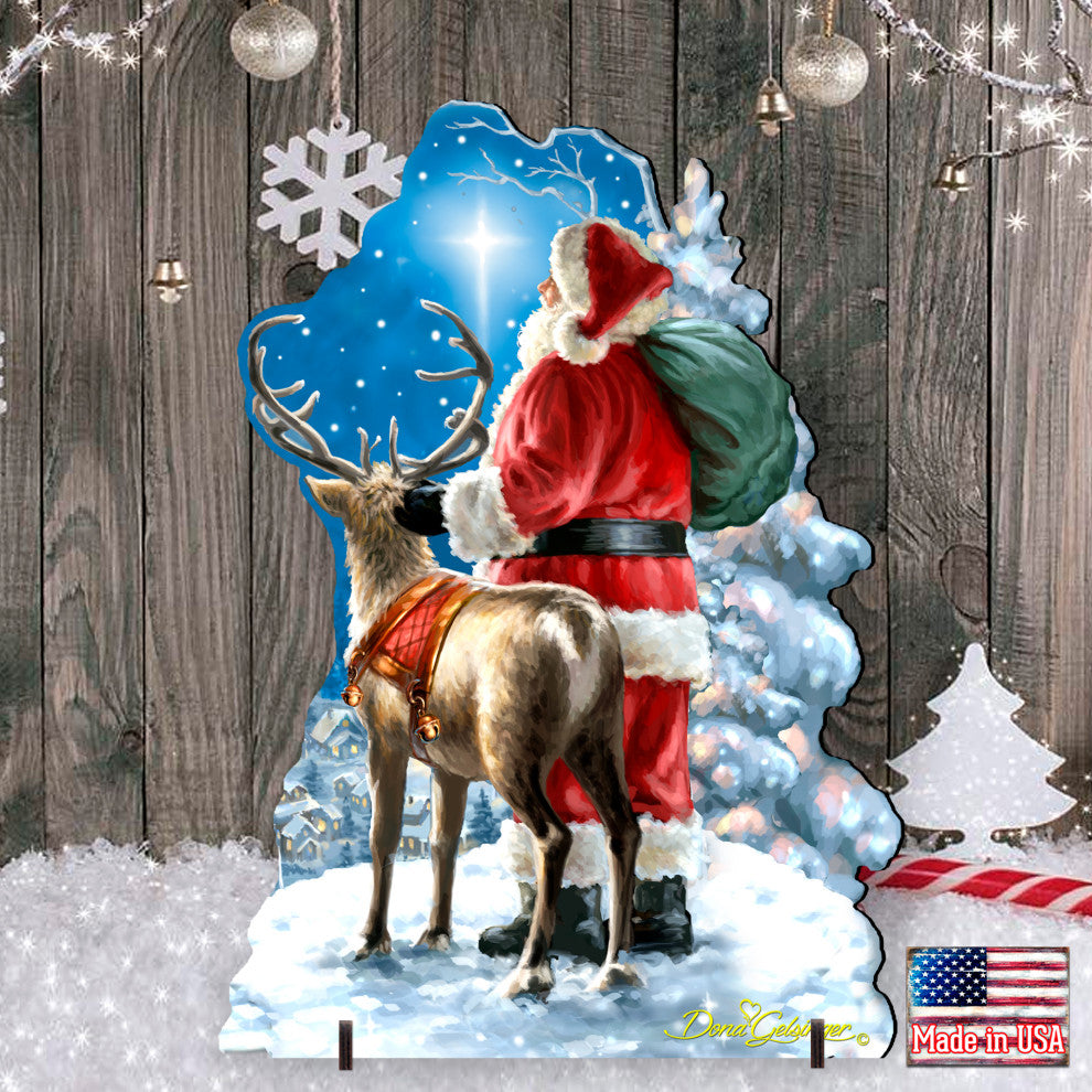 Starry Night Santa Home and Outdoor Decor by Dona Gelsinger