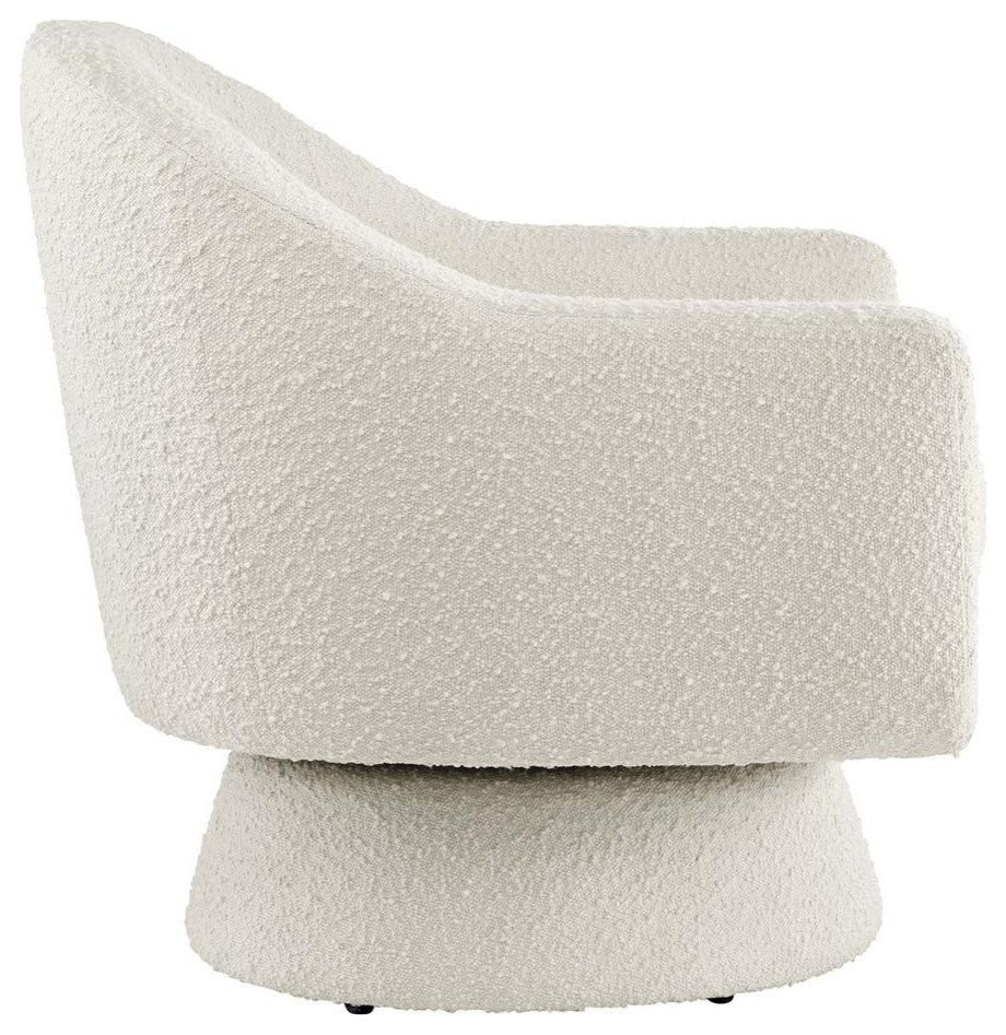 Astral Boucle Fabric Swivel Chair