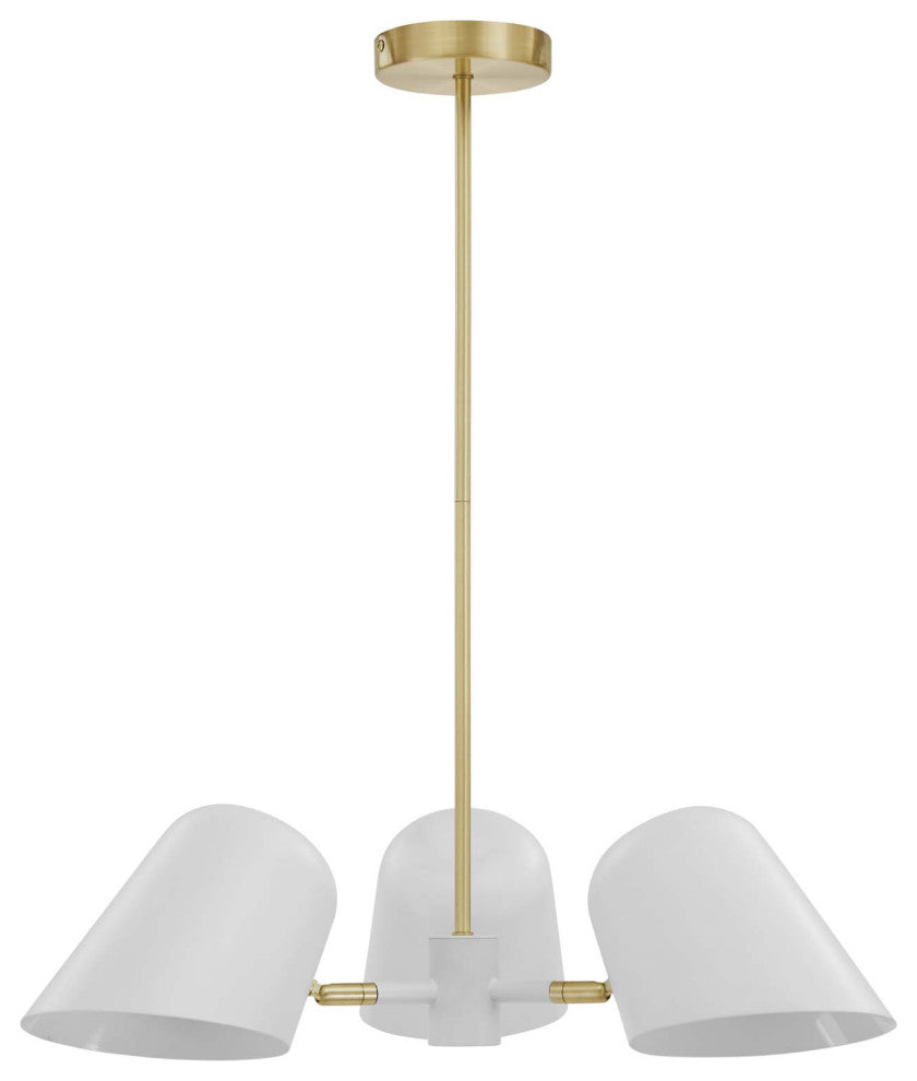 Pendant Ceiling Light Fixture, White, Metal, Modern Cafe Bistro Hospitality