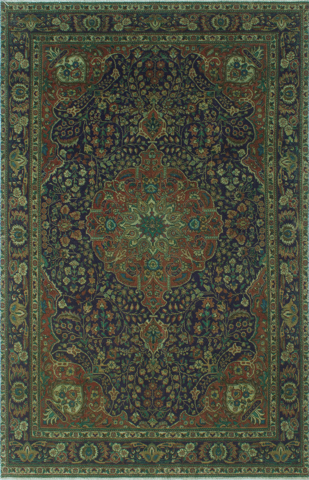 Fine Vintage Distressed Leah Blue Rug