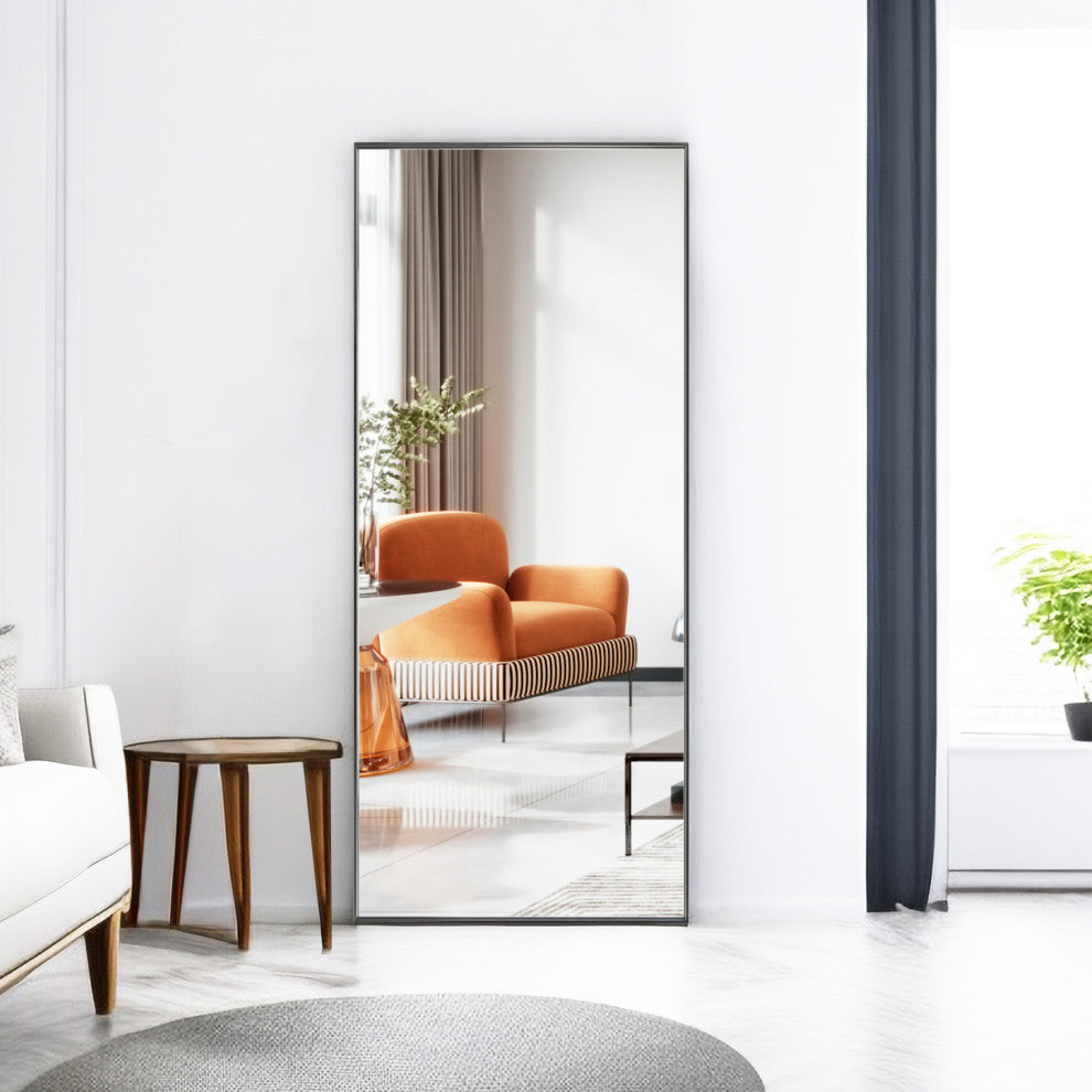 Rectangle Metal Framed Full Length Mirror, 70"x30"