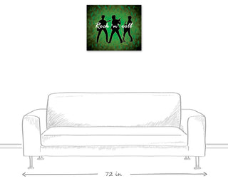 Rock n Rock Green 24x20 Canvas Wall Art