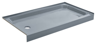 Voltaire 48"x36" Single-Threshold, Center Drain, Shower Base, Gray