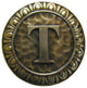 Initial A Knob Antique Brass, Antique Brass, T