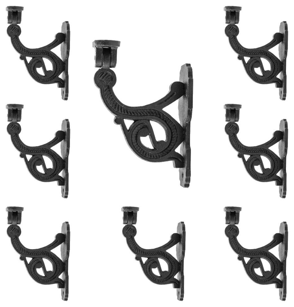 Black RSF Iron Handrail Bracket for Indoor Stairs Pack of 8 Renovators Supply