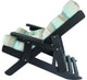 Folding and Reclining Siesta Chair, Poly Lumber, Black, Gateway Mist