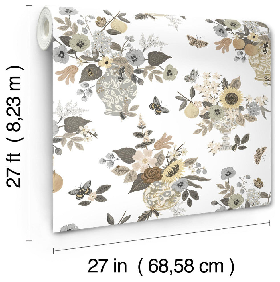 Flower Studies Linen Wallpaper
