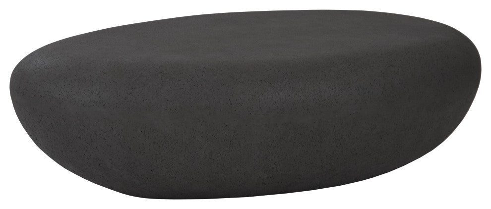 River Stone Coffee Table, Charcoal Stone, 54x32x16"h