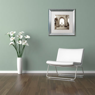 Alan Blaustein 'Giardini Italiano V' Art, Silver Frame, White Mat, 16x16