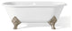 Cheviot Products Carlton Cast Iron Bathtub With Rolled Rim, Brushed Nickel