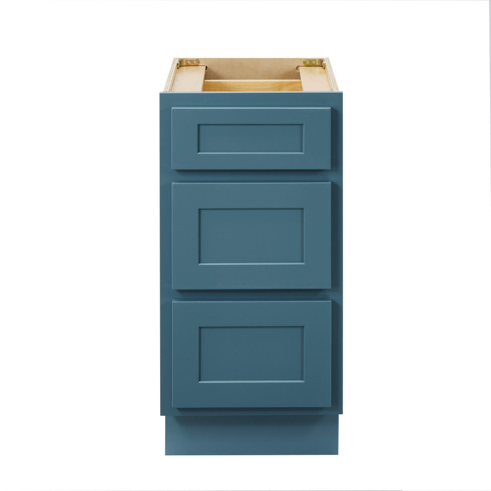 15" Freestanding Single Base 3 Drawers Storage Cabinet