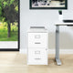 2 Drawer Locking Metal File Cabinet, White