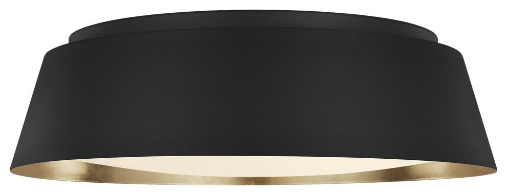 Asher Large Flush Mount, Midnight Black