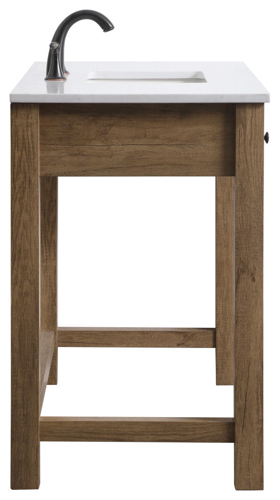 42" ADA Compliant Bathroom Vanity, Natural Oak