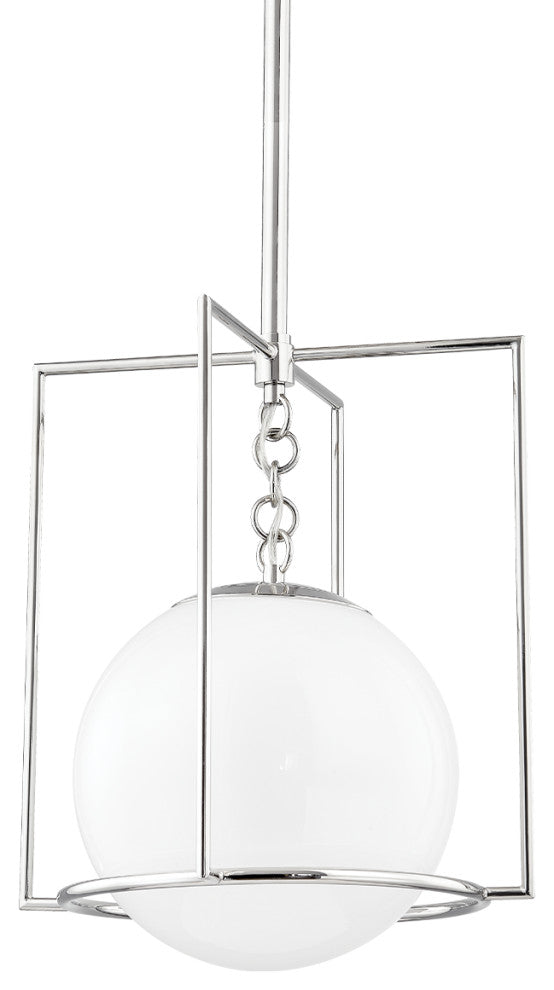 Frankie 1-Light Small Pendant Polished Nickel