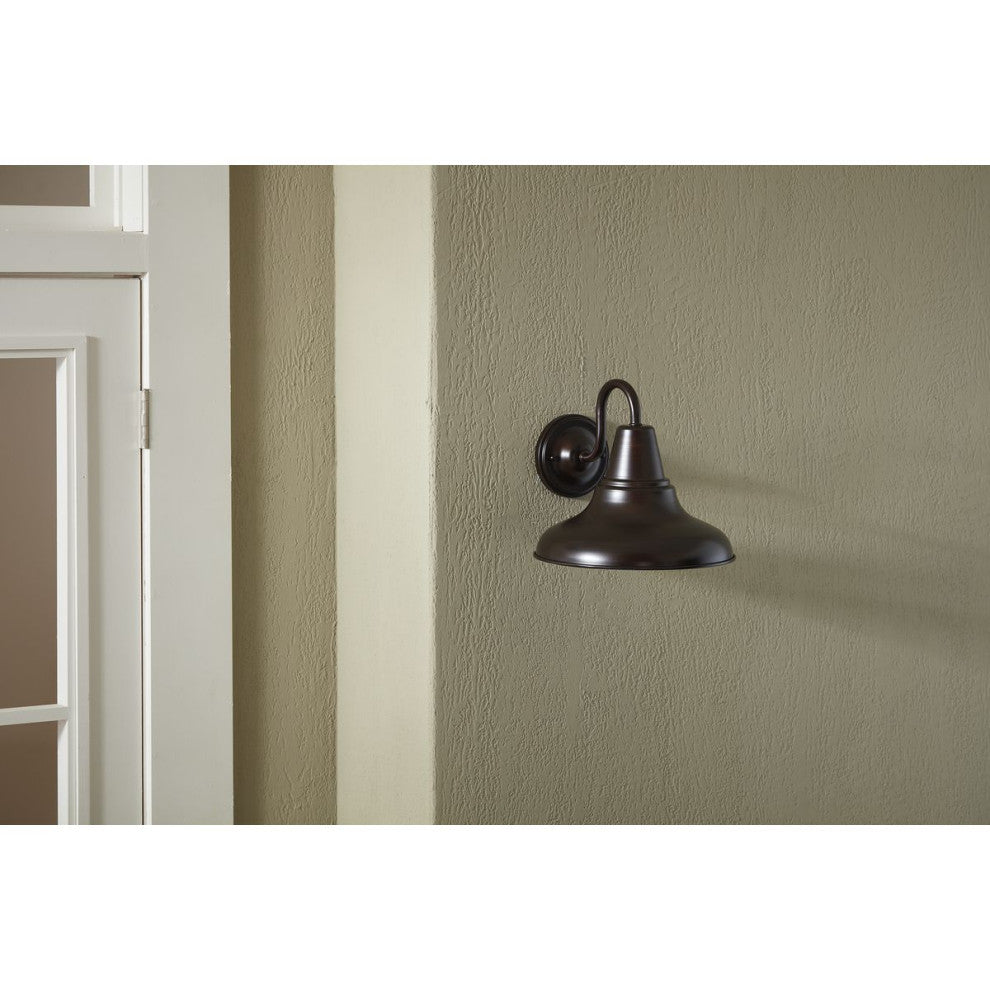District LED Large Wall Lantern, Antique Bronze