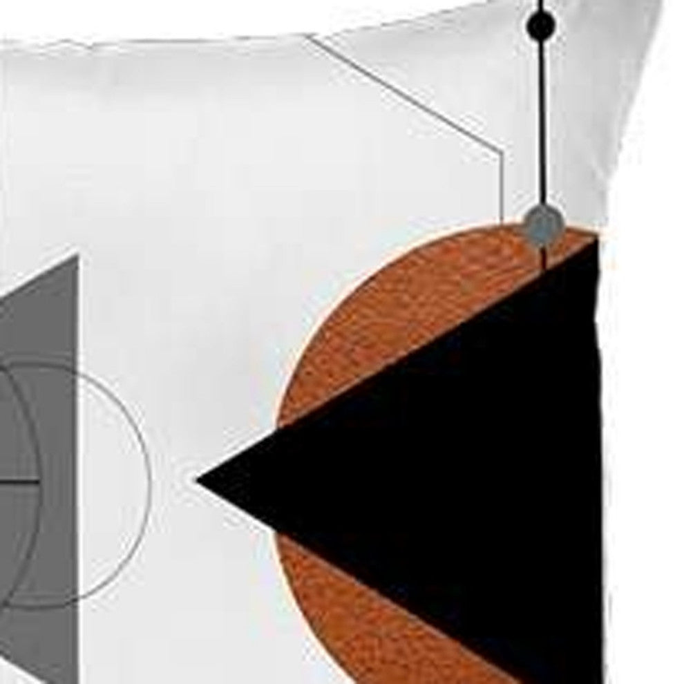 Set of 4 Orange and Ivory Boho Chic Pillow Covers