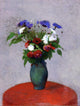 Odilon Redon Vase of Flowers on a Red Tablecloth Wall Decal Print