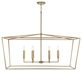 Capital Lighting 837661 Thea 6 Light 42"W Taper Candle Chandelier - Aged Brass