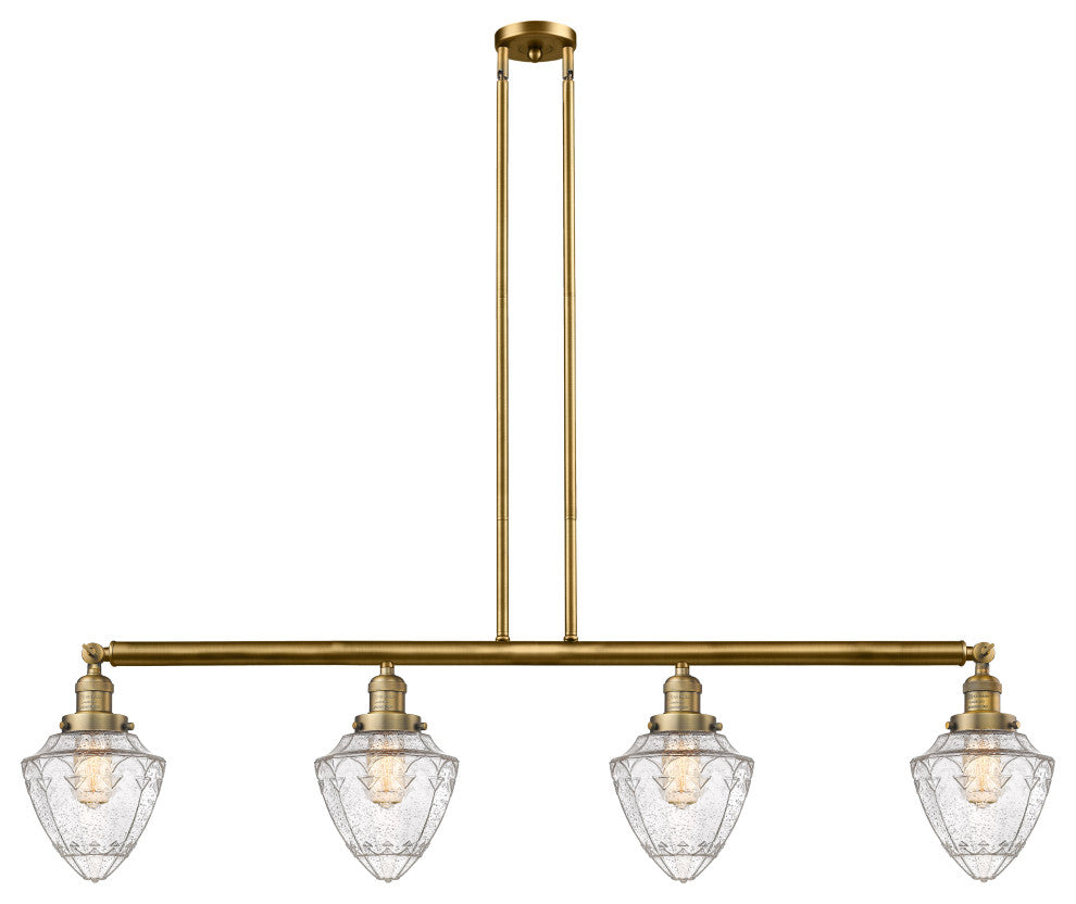 Innovations 214-BB-G664-7 4 Light Island Light, Brushed Brass