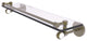 Clearview 22" Gallery Rail Glass Shelf with Twisted Accents, Antique Brass
