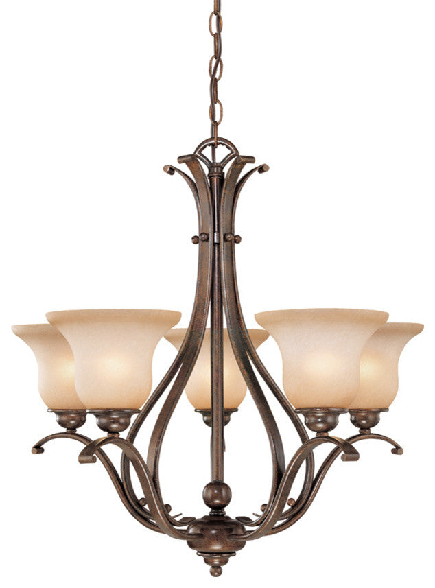 Monrovia 5-Light Chandelier Royal Bronze