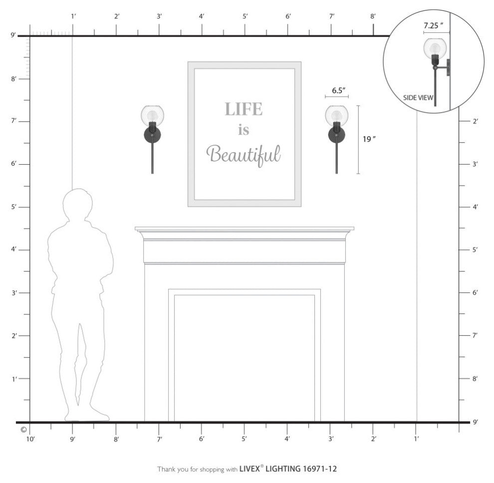 Downtown 1 Light Satin Brass Sphere Single Sconce