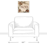 "Rustic Noel" Canvas Wall Art, 16"x16"