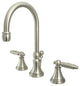 Fauceture Widespread Bathroom Faucet With Brass Pop-Up, Brushed Nickel
